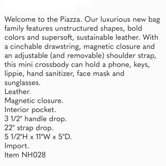 NWT, Madewell The Piazza Mini Crossbody Bag, Leather, Purple, 11” X 5.5” X 5” - Picture 9 of 9